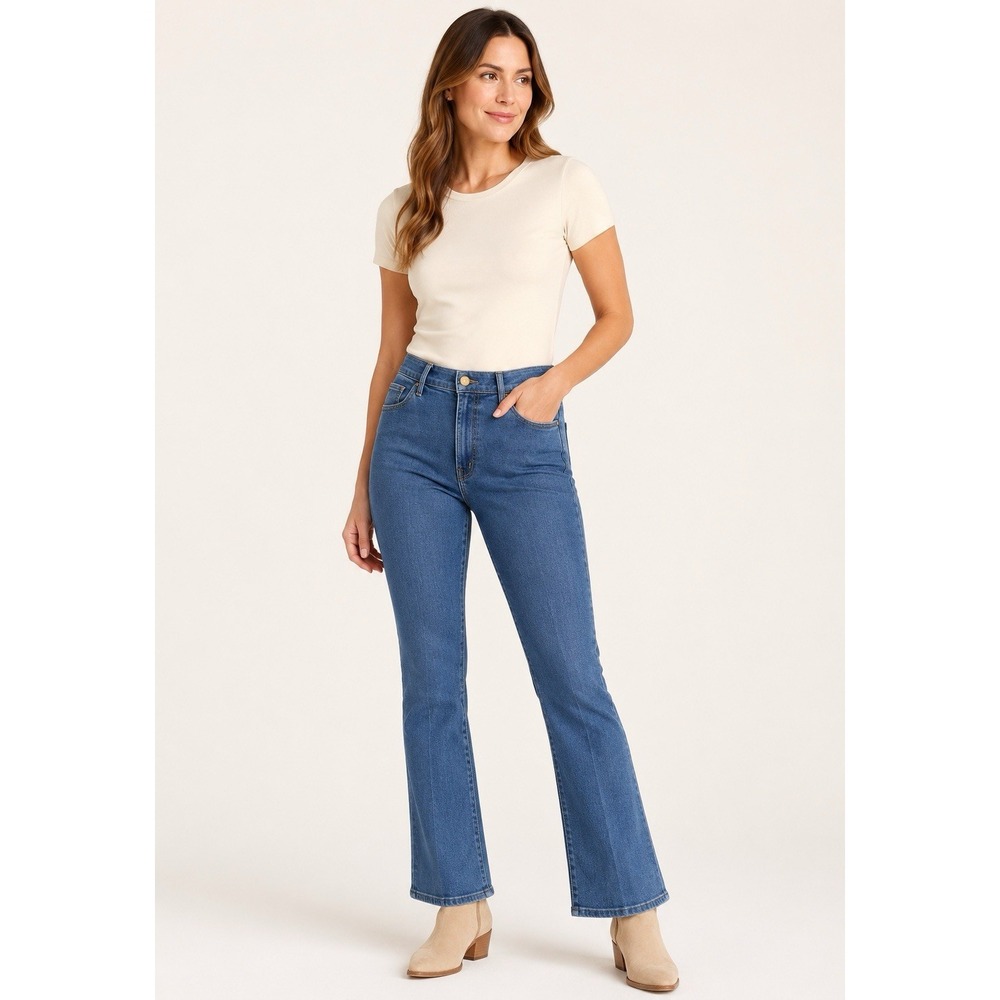 Mother The Hustler Ankle Jeans 26 Side Gig Slight Ankle Flare Clean Hem USA